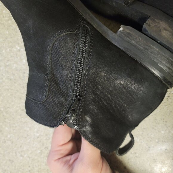 Abeo Yana Black Leather Ankle Booties Size 8.5 - Picture 8 of 11